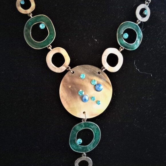 French Collection Paris Enamel Necklace & Earrings